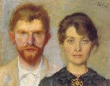 Kroyer Peder Severin Retrato del matrimonio 1890. Kroyer,  