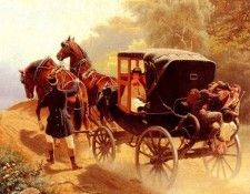 Nikutowski Arthur Johann Severin A Carriage Taking A Difficult Hill. Nikutowski,   