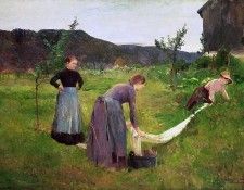 Three Ladies Washing. (1880). , 