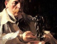 Zorn Anders Leonard Self Portrait With Faun And Nymph. , 