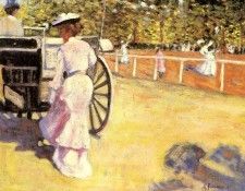 Rousseau Marguerite An Elegant Lady Entering A Coach. , 