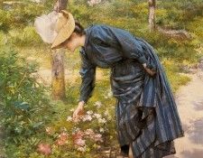 Gilbert Victor Gabriel Lady In A Garden. ,  