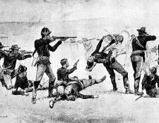 Fr 049 The Opening of the Fight at Wounded Knee FredericRemington sqs. Remington, 