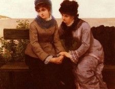 Rougeron Jules James Deux Jeunes Filles. Rougeron,  
