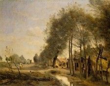 Corot The Sin-le-Noble Road near Douai, 1873, Louvre. , --