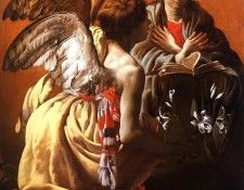 TERBRUGGEN THE ANNUNCIATION TO THE VIRGIN, OIL ON CANVAS, PR. Terbrugghen, 