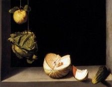 SANCHEZ COTAN Juan Still life With Quince cabbage Melon And Cucumber. Cotan,  