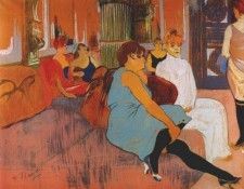 lautrec in the salon of the rue des moulins c1894. -,  