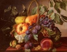 Sartorius Virginie de A Still Life With A Basket Of Fruit. ,  