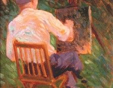 alberts paul plaschke painting outdoors 1933. , 