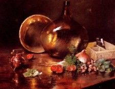 Chase William Merritt Still Life Brass and Glass. ,  