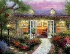 JLM-Thomas Kinkade-Studio in the Garden.  