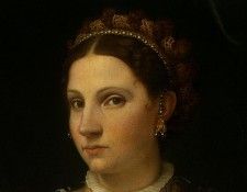 Moretto da Brescia Portrait of a Lady in White, c. 1540, 1(3. ,  