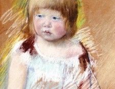 Cassatt Mary Child with Bangs in a Blue Dress. ������ ����