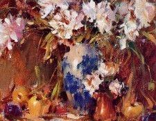 Marilyn Yates - Peonies in a Chinese Vase, De. , 