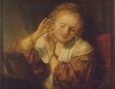 Rembrandt Young Woman with Earrings, 1657, 39.5x32.5 cm, Ere. ��������� ������� ��� ����