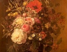 Jensen Johan Laurentz A Still Life With FlowersIn A Greek Vase. ,  Laurentz