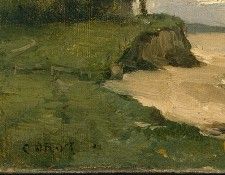 Corot Beach near Etretat, 1872, Detalj 1, NG Washington. , --