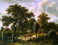 Hobbema Meyndert The Travelers. , Meindert