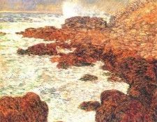 hassam seaweed and surf, appledore 1912. , 
