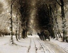 Apol Louis Winter landscape Sun. ���� ���