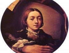PARMIGIANINO Self Portrait In A Convex Mirror. 