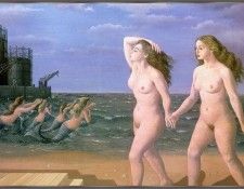 DelvauxPaul-CompositionWomanInFrontOfTheSea-sj. , 