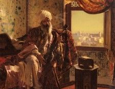 Ernst Rudolf Smoking The Hookah.  