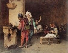 Gerome A Cafe in Cairo. , -