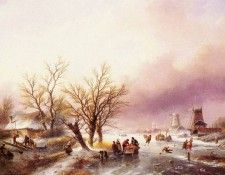 Spohler Jan A Winter Landscape. Spohler,   Coenraad