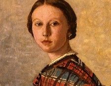 Corot Portrait of a Young Girl, 1859, Detalj 1, NG Washingto. , --