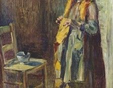kuroda seiki, girl of brehat, brittany 1891. 