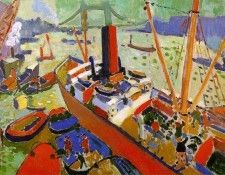 Derain The Pool of London, 1906, oil on canvas. ,  