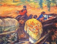 pasternak going for a drive in the country near moscow. 