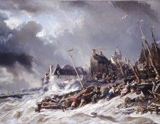 Isabey Hurricane before Saint Malo. ,   