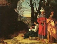 GIORGIONE THE THREE PHILOSOPHERS (FINISHED BY SEBASTIANO DEL. ���������