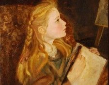 Study of a Girl Painting. Bulleid  