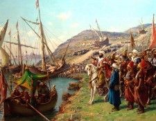 Mehmed II at the siege of Constantinople. Zonaro, 