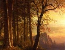 Bierstadt Albert Sunset in California Yosemite. , 