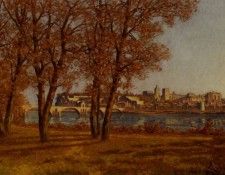 Harpignies Henri Joseph Le Chateau Des Papes A Avignon. Harpignies, -