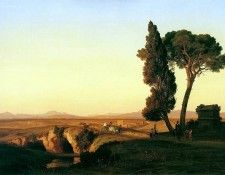 Dubourcq Pierre Landscape near Rome Sun. Dubourcq, ����