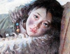 Aio Xun Original Oil Painting SILENT TUNDRA portrait03. , 