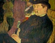 Toulouse-Lautrec Portrait of Monsieur Delaporte at the Jardi. -,  