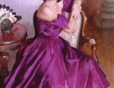 Banks Allan Woman In Purple Dress. ,  R