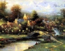 JLM-Thomas Kinkade-Lamplight Village.  