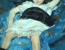 CASSATT - LITTLE GIRL IN A BLUE ARMCHAIR, DETAIL, 1878, OI(1).  