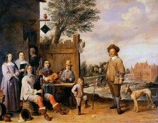 Teniers David Landscape with a family Sun. ������, ����� �������