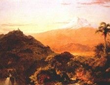 church south american landscape 1856. , 