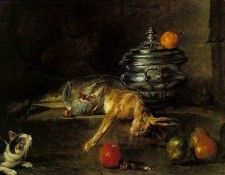 CHARDIN - THE SILVER TUREEN, 1728, OIL ON CANVAS. ������, ���-������ ������