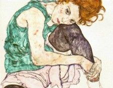 schiele.sitting-woman. ����, ����
